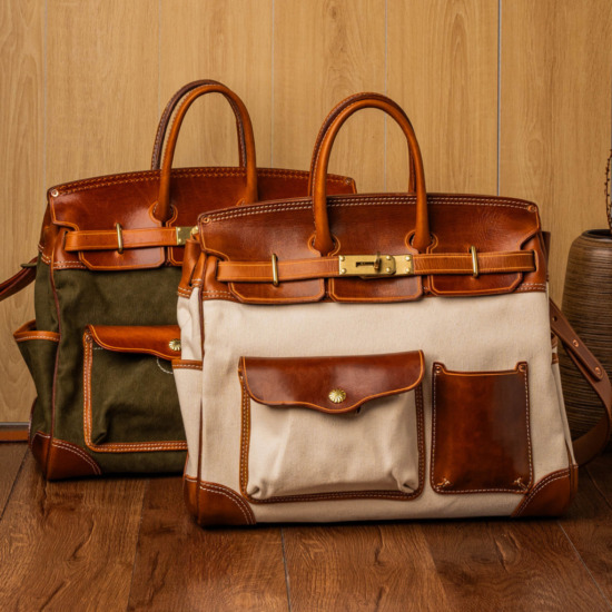 SANTOS BERKIN LEATHER BAG - Màu Be