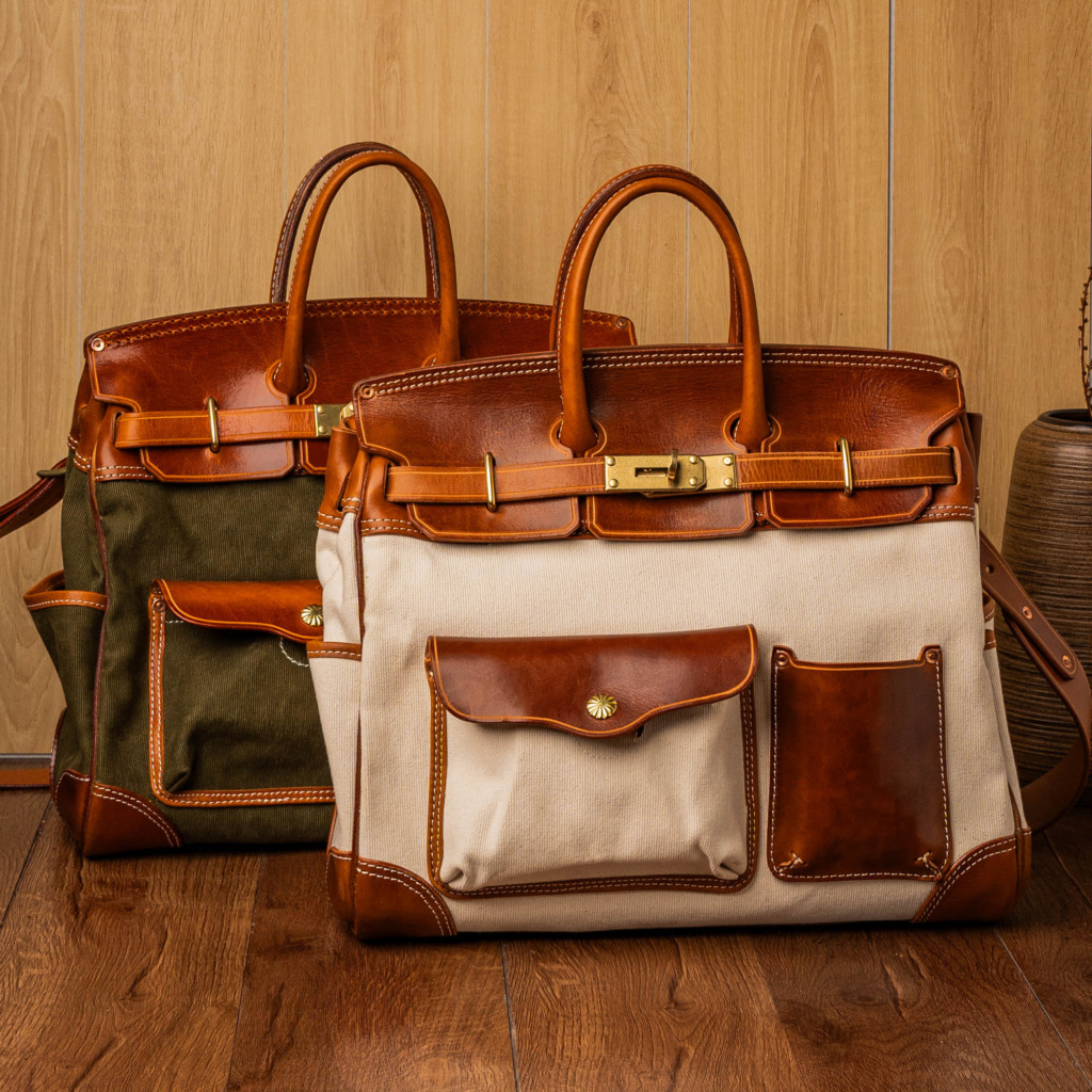 SANTOS BERKIN LEATHER BAG - Màu Be