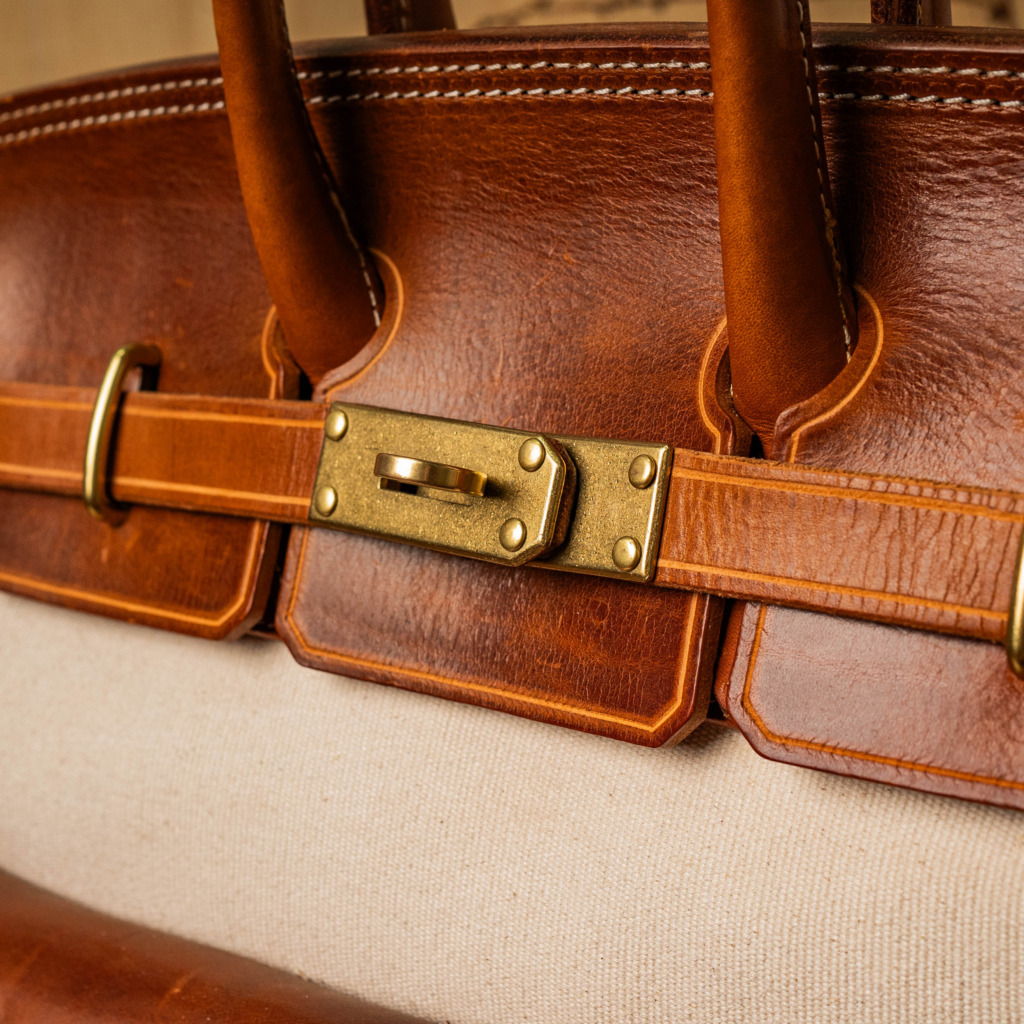 SANTOS BERKIN LEATHER BAG - Màu Be - Ảnh 7