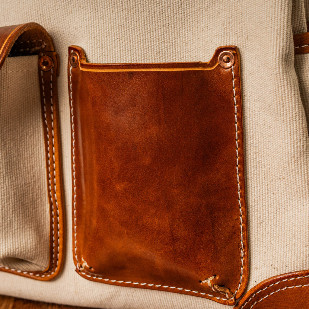 SANTOS BERKIN LEATHER BAG - Màu Be - Ảnh 9