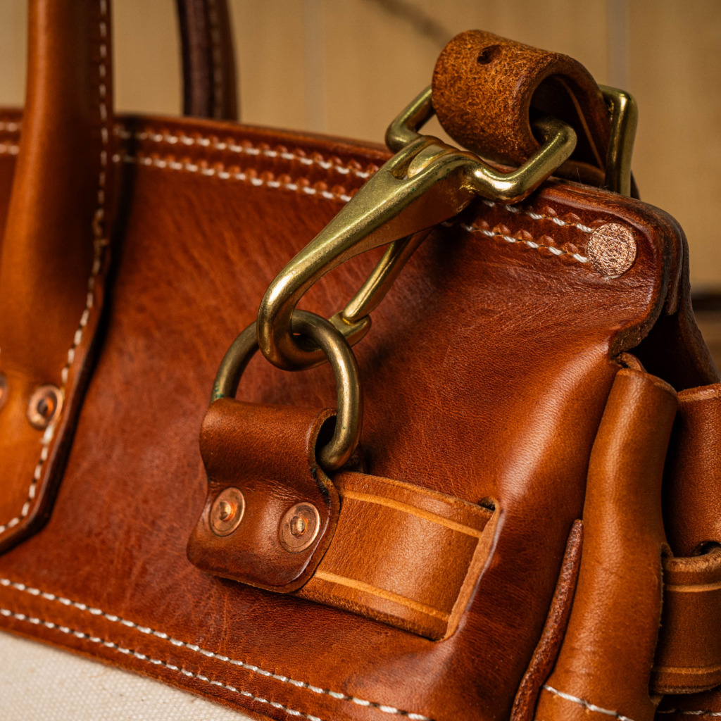 SANTOS BERKIN LEATHER BAG - Màu Be - Ảnh 10