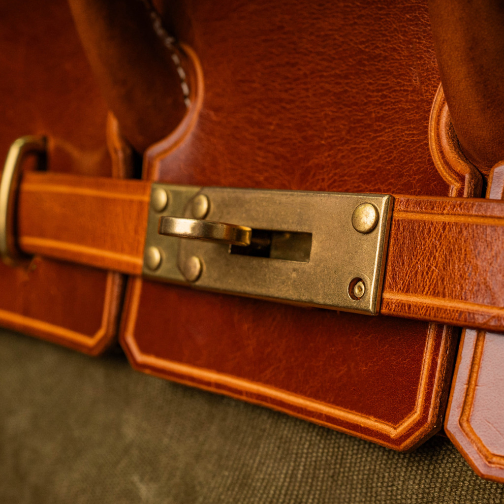 SANTOS BERKIN LEATHER BAG - Moss green - Image 5