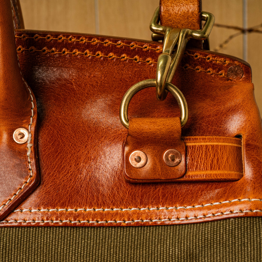 SANTOS BERKIN LEATHER BAG - Moss green - Image 6