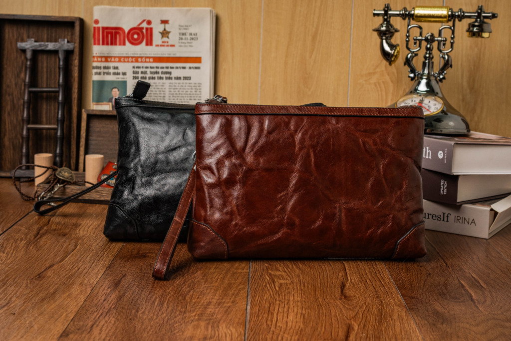 SMOKE CLUTCH HORSEHIDE - Nâu Chocolate - Ảnh 8