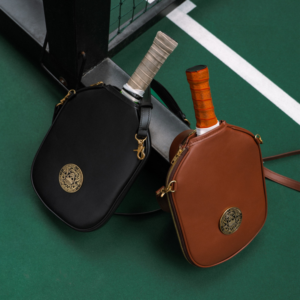 Dominus Pickleball Leather Case - Brown