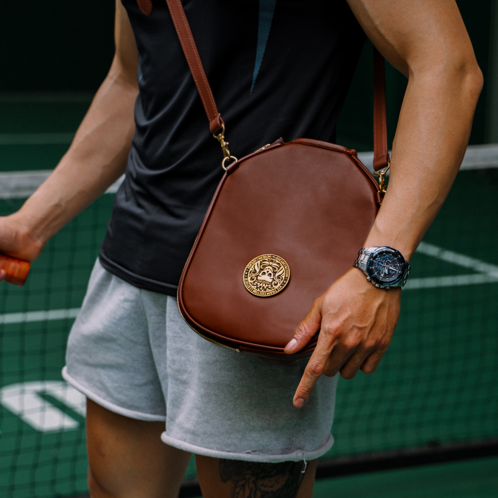 Dominus Pickleball Leather Case - Brown - Image 9