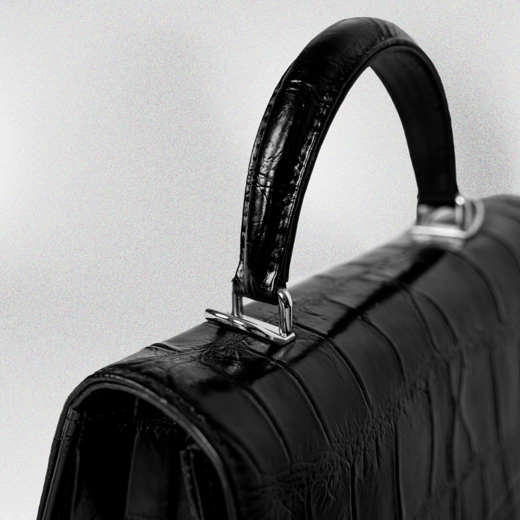 Katarina Crocodile Leather Bag - Đen - Ảnh 9