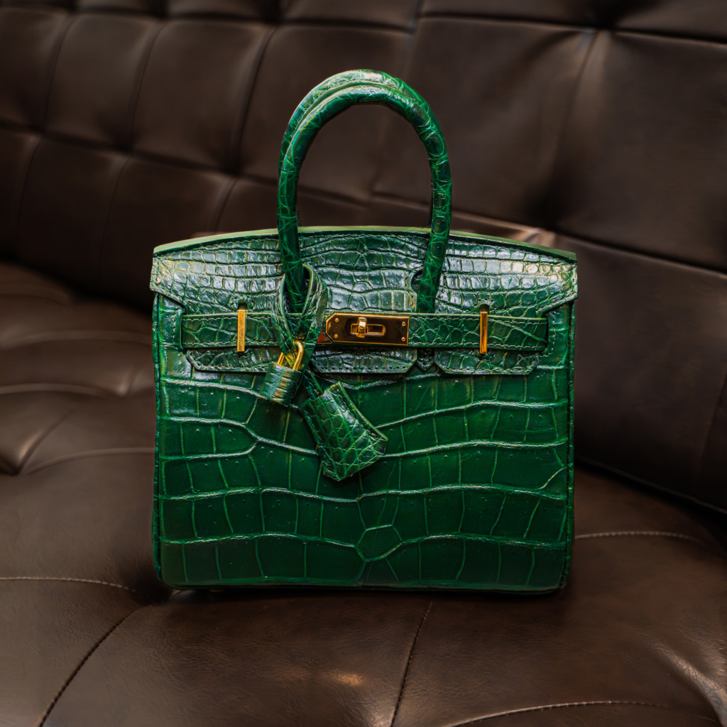 Santos Birkin Crocodile Leather - Green
