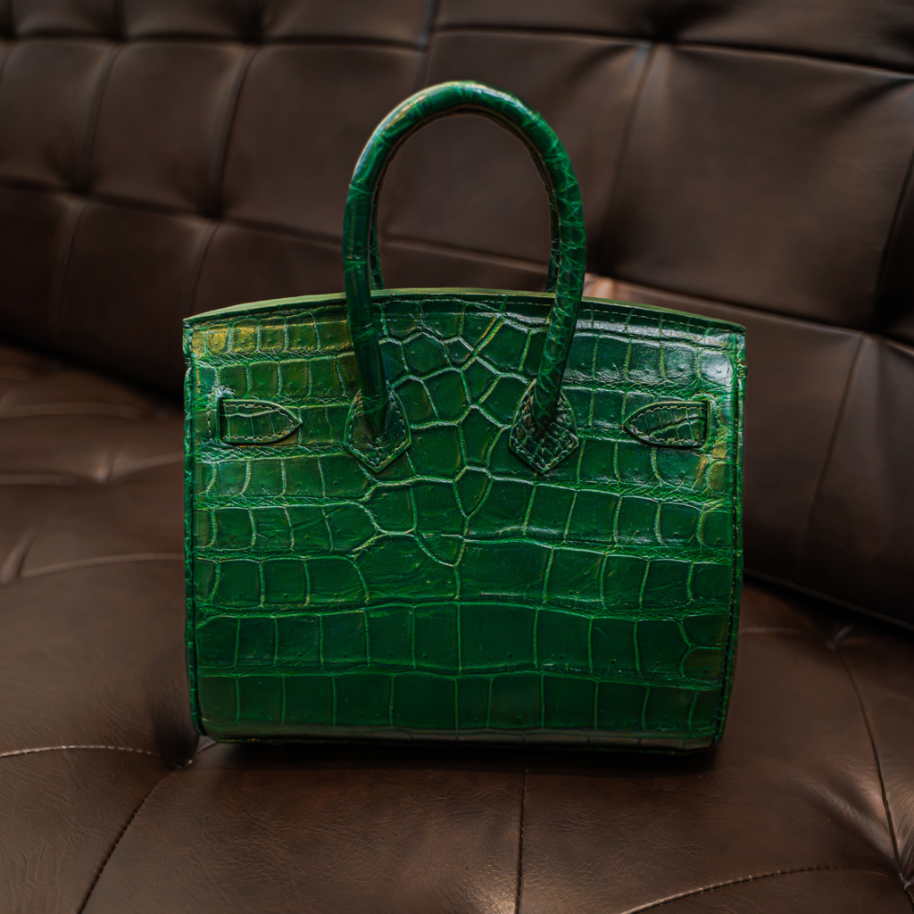 Santos Birkin Crocodile Leather - Green - Image 2