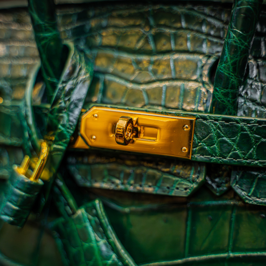 Santos Birkin Crocodile Leather - Green - Image 3