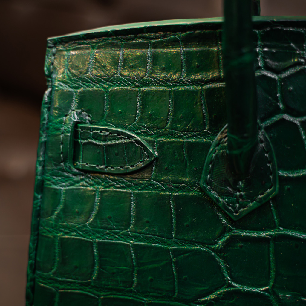 Santos Birkin Crocodile Leather - Green - Image 5