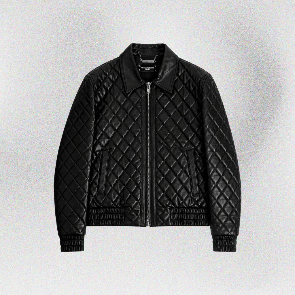 Peridot Boxy Leather Jacket