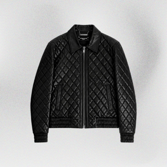 Peridot Boxy Leather Jacket
