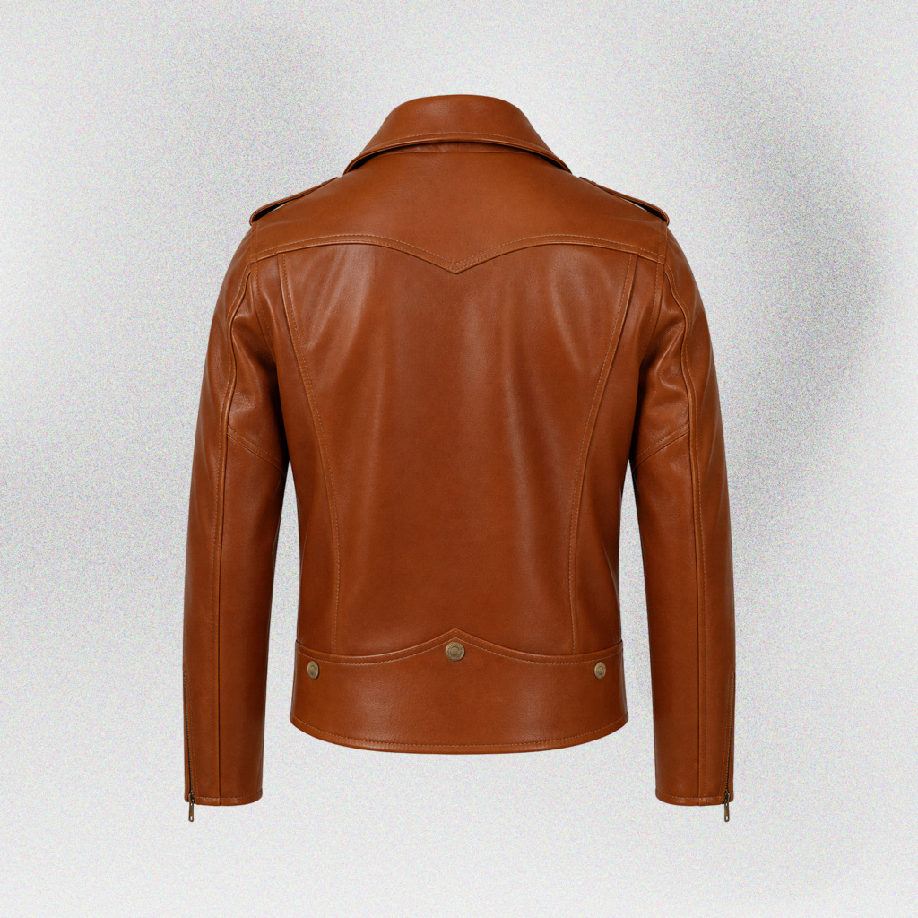 VL01 Biker Leather Jacket - Image 3