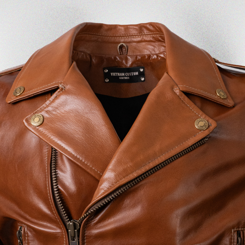 VL01 Biker Leather Jacket - Image 4