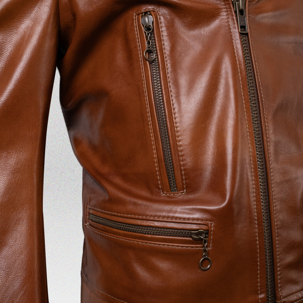 VL01 Biker Leather Jacket - Image 6