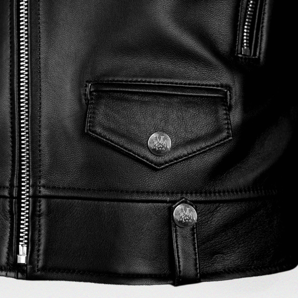 VL01 BIKER LEATHER JACKET - Ảnh 7