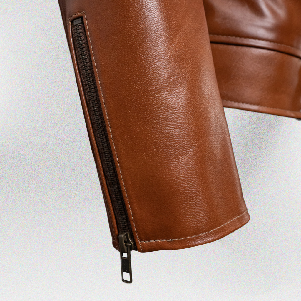 VL01 Biker Leather Jacket - Image 9