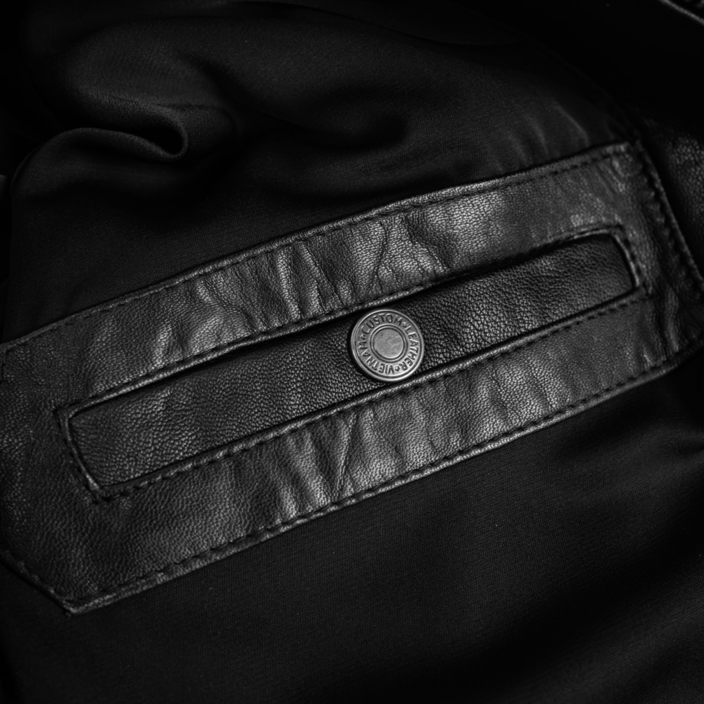 Peridot Boxy Leather Jacket - Ảnh 9